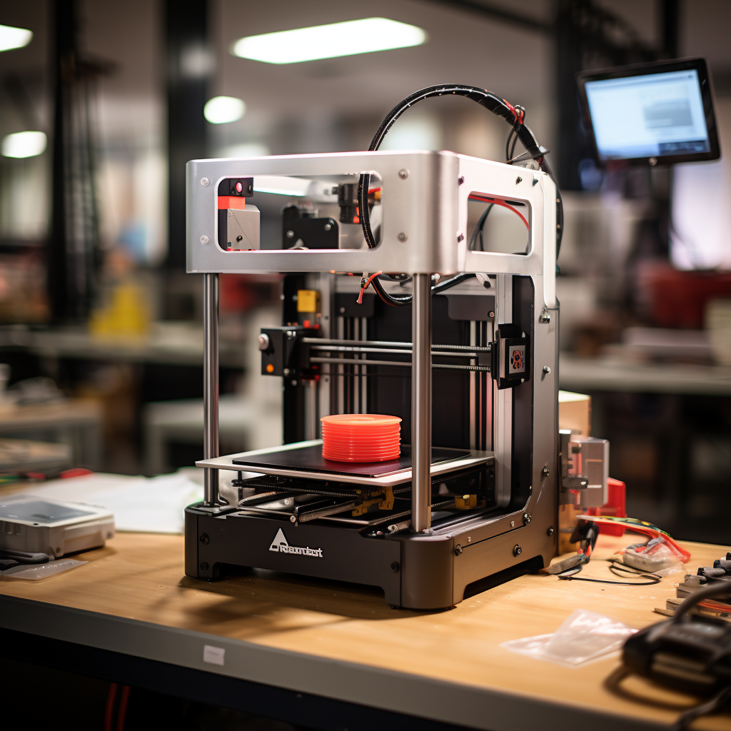 une imprimante 3D dans un bureau